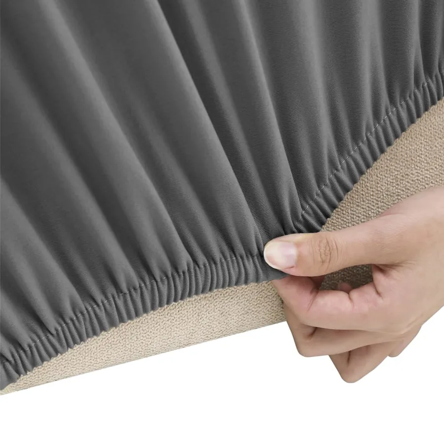 Housse extensible canapé 2places Anthracite Jersey de polyester - 3