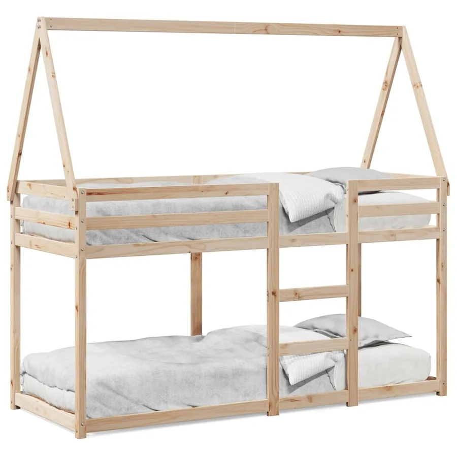 Lit superposé sans matelas 75x190 cm bois de pin massif - 2