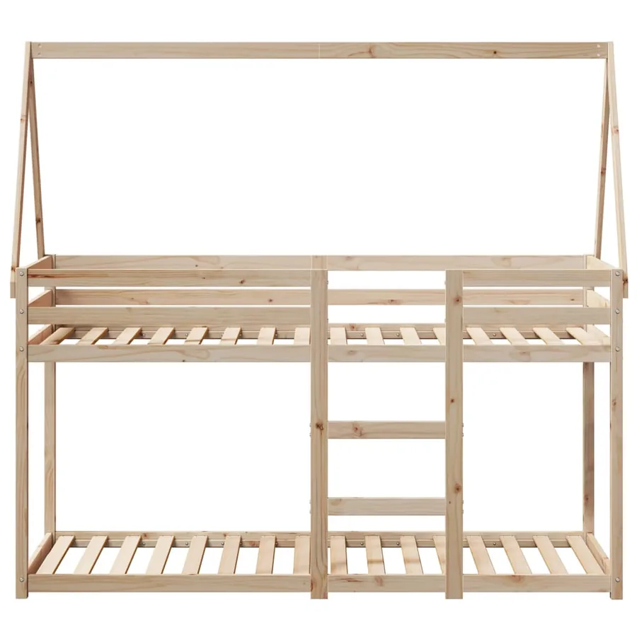 Lit superposé sans matelas 75x190 cm bois de pin massif - 4