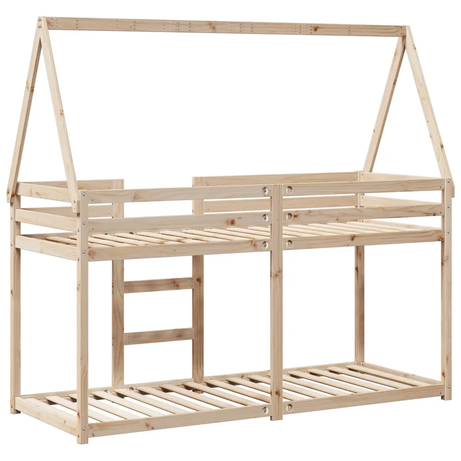 Lit superposé sans matelas 75x190 cm bois de pin massif - 6