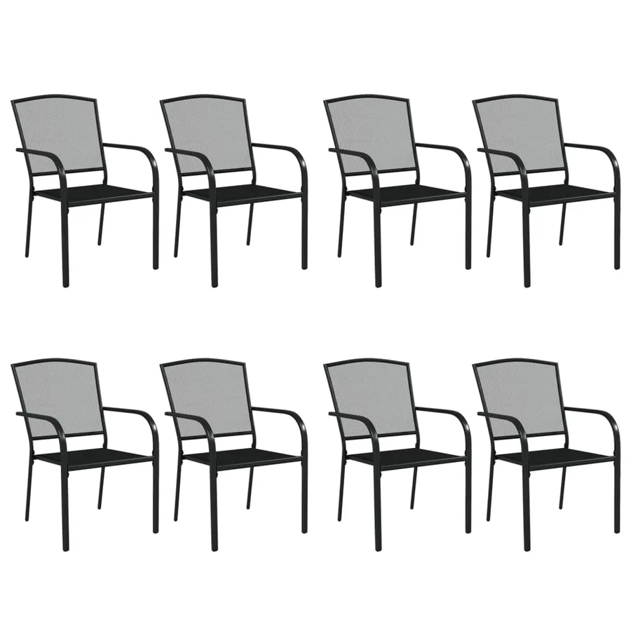Garden dining set 9 pcs anthracite steel - 4