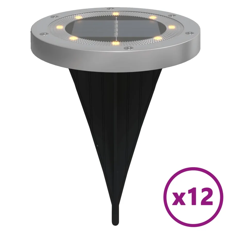 Lampes solaires de sol et piquets de sol extérieur 12 pcs - 2