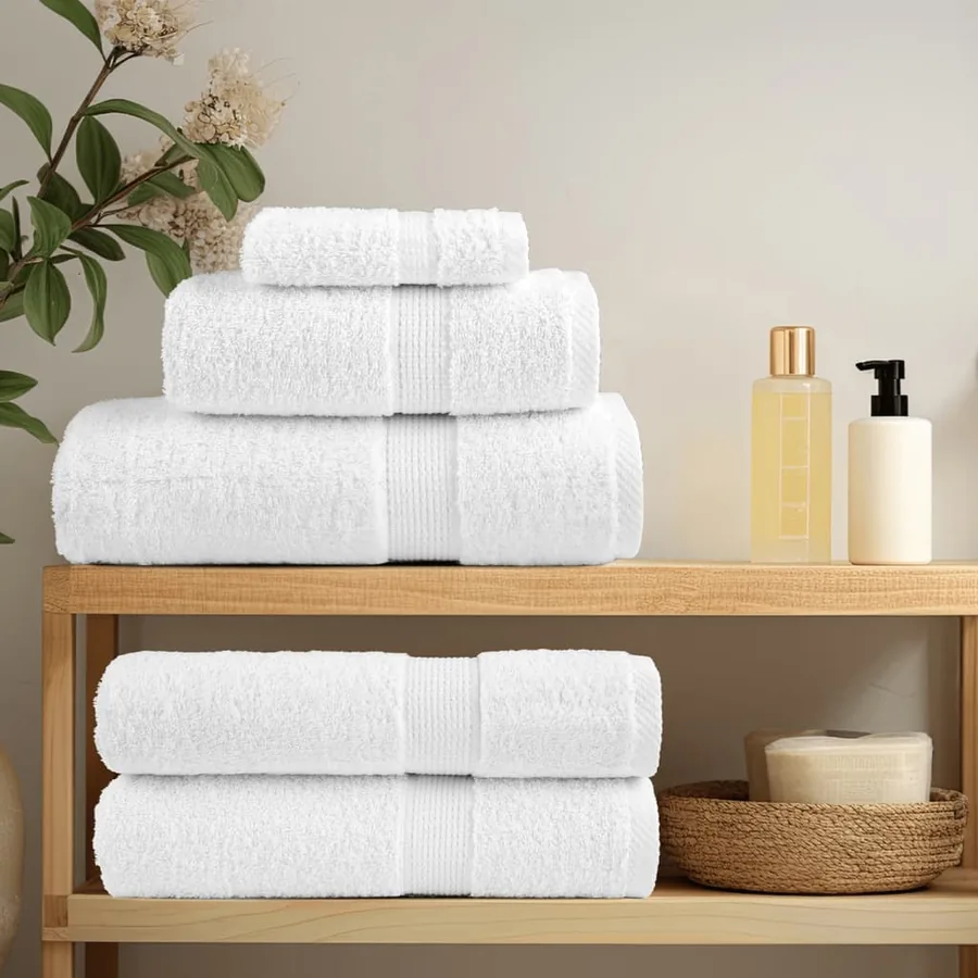 Serviettes de bain de qualité supérieure SOLUND 25 pcs blanc - 3