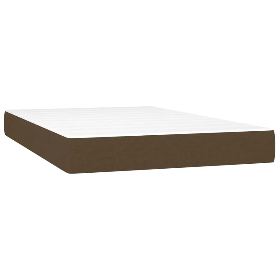 Sommier à lattes de lit avec matelas Marron foncé 120x200 cm - 6
