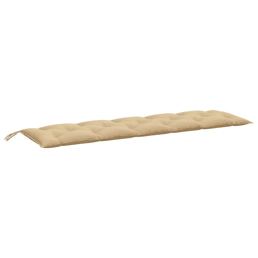 Coussins de banc de jardin lot de 2 beige mélangé tissu - 5
