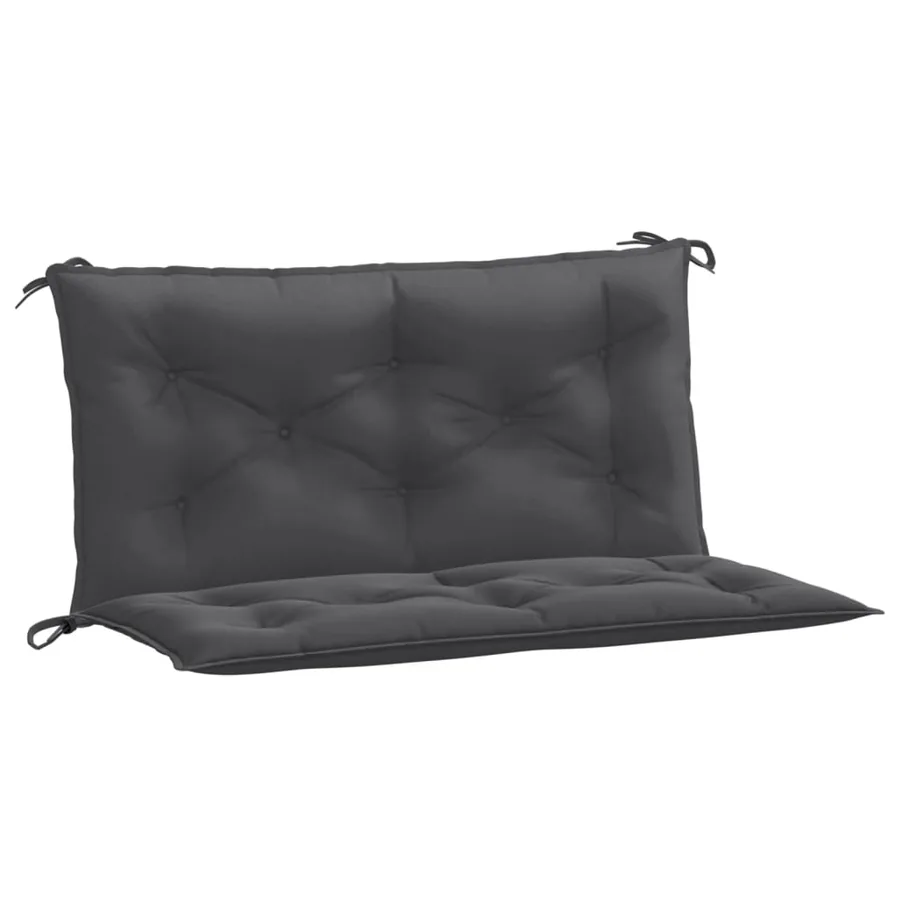 Coussins de banc de jardin lot de 2 anthracite mélangé tissu - 2