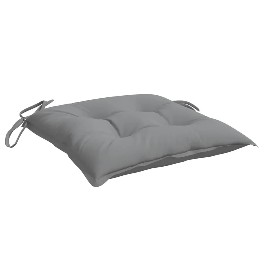 Coussins de chaise lot de 4 gris 50x50x7 cm tissu oxford - 5
