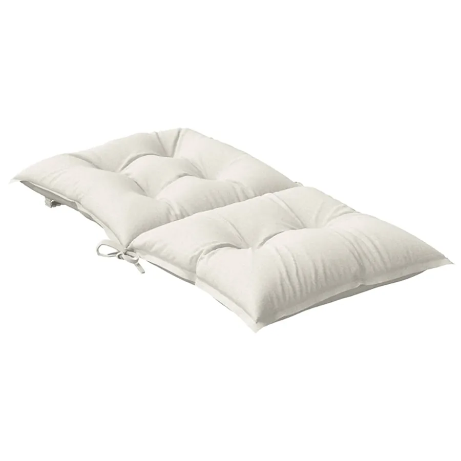 Coussins de chaise à dossier bas lot de 4 crème mélangé tissu - 6