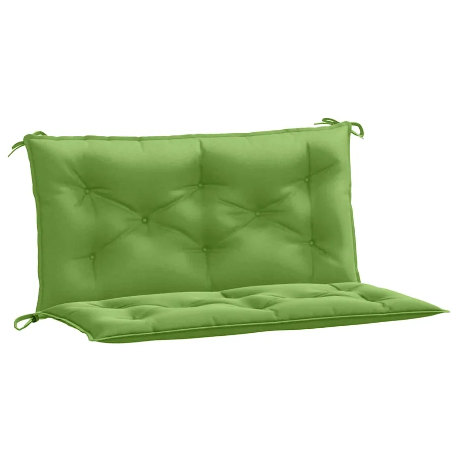 Coussins de banc de jardin lot de 2 vert mélangé tissu - 2