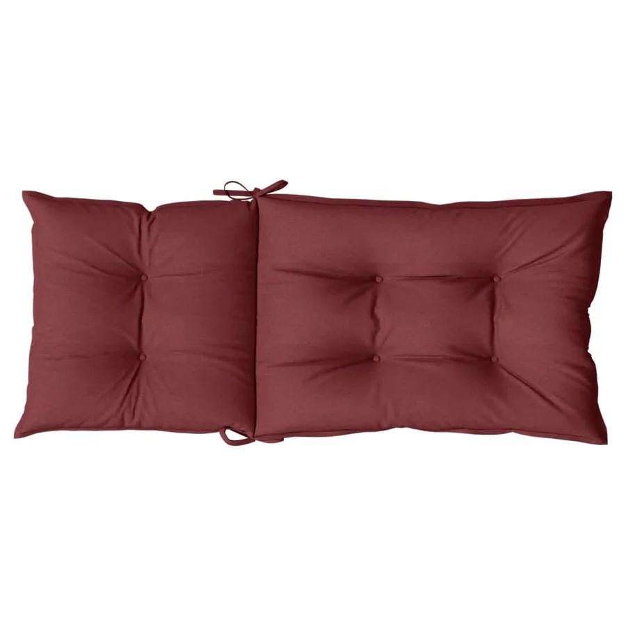 Coussins de chaise dossier haut lot de 2 rouge bordeaux mélangé - 7