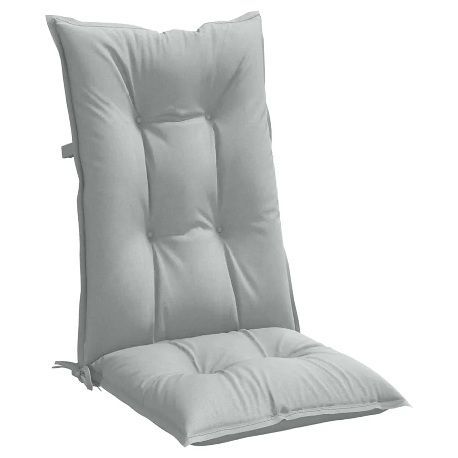 Coussins de chaise à dossier haut lot de 2 gris clair mélangé - 5