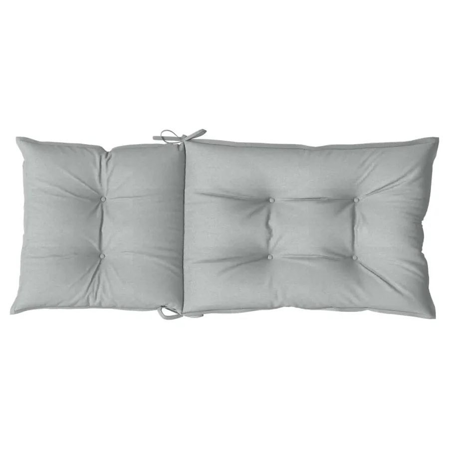 Coussins de chaise à dossier haut lot de 2 gris clair mélangé - 7