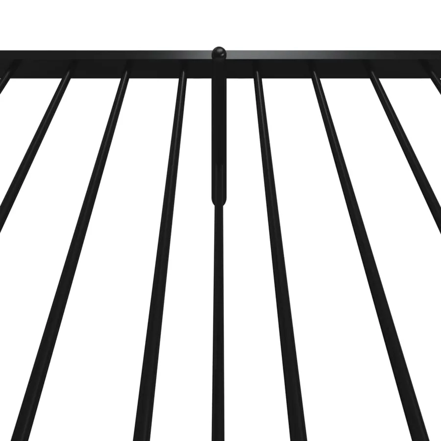 Cadre de lit métal sans matelas avec pied de lit noir 90x200 cm - 8