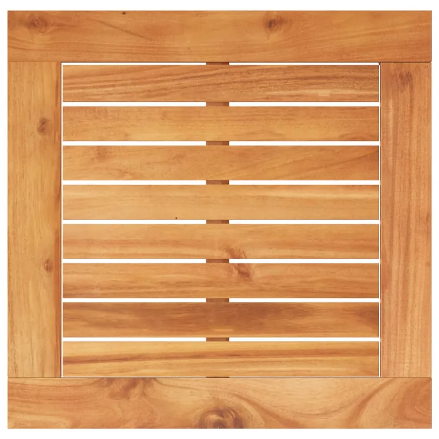 Ensemble de bistro 3 pcs noir résine tressée et bois d'acacia - 7
