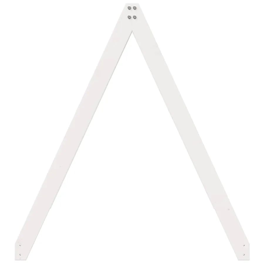 Toit de lit pour enfants blanc 209x85,5x88cm bois de pin massif - 5