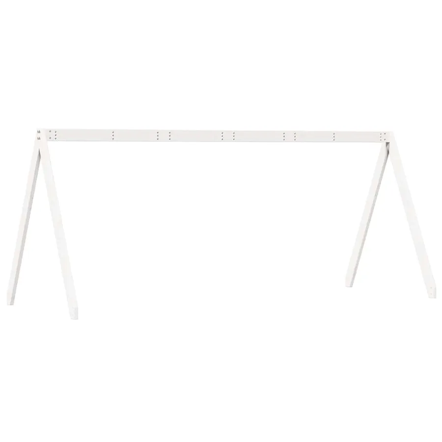 Toit de lit pour enfants blanc 209x85,5x88cm bois de pin massif - 6