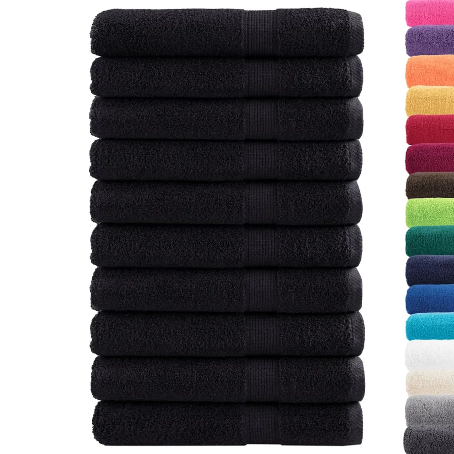 Serviettes de qualité supérieure SOLUND 10 pcs noir 600 g/m² - 2