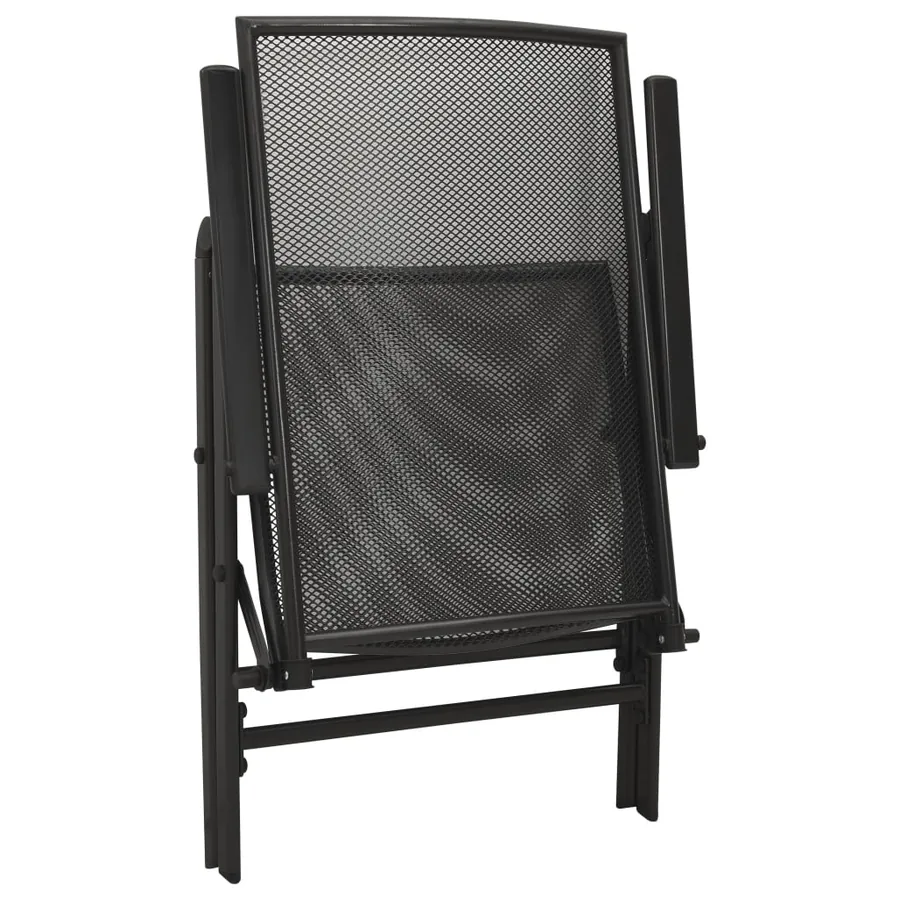 Ensemble de chaises de jardin inclinables 5 pcs anthracite - 6