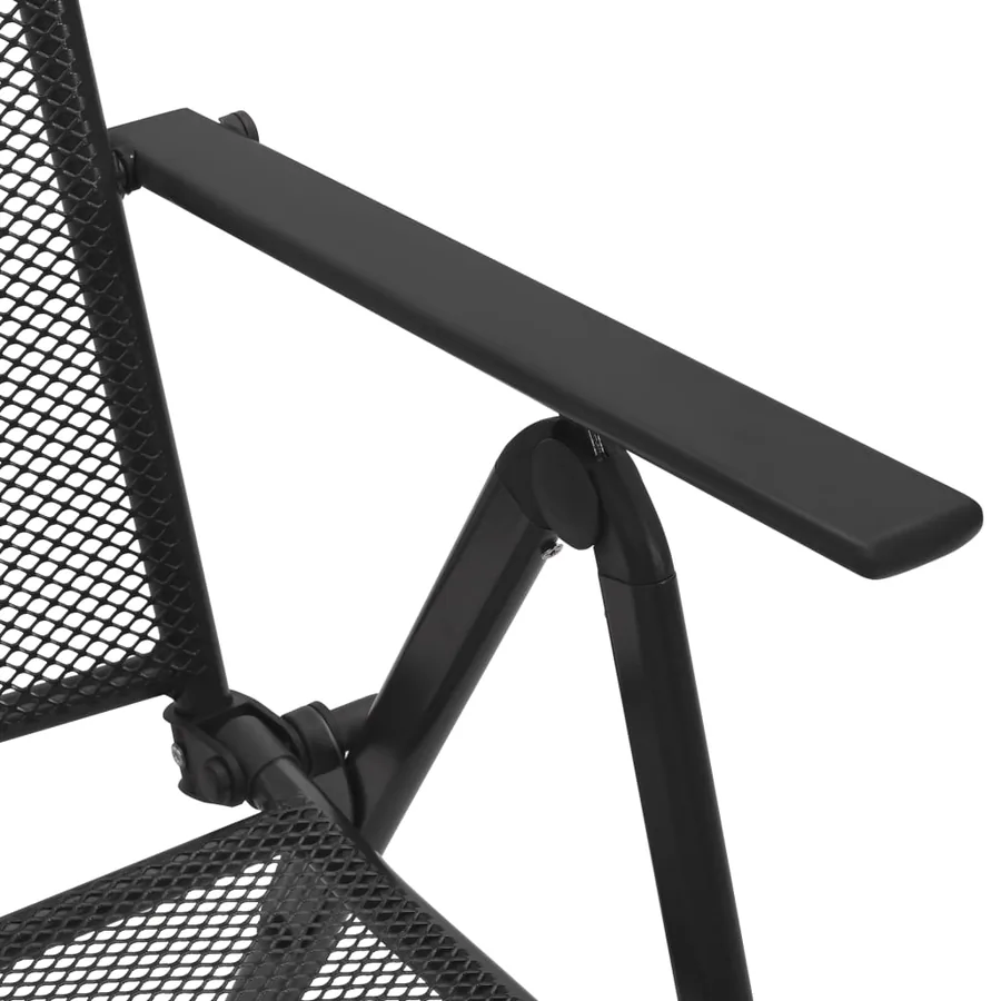 Ensemble de chaises de jardin inclinables 5 pcs anthracite - 8