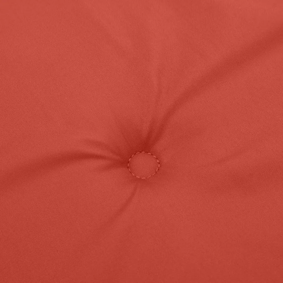 Coussins de banc de jardin lot de 2 rouge mélangé tissu - 7