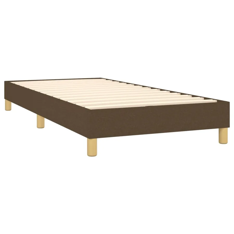 Sommier à lattes de lit avec matelas Marron foncé 90x200 cm - 4