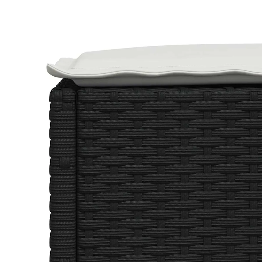 Salon de jardin 7 pcs avec coussins noir résine tressée 63,5 x 63,5 x 62 cm - 63,0 kg - 7