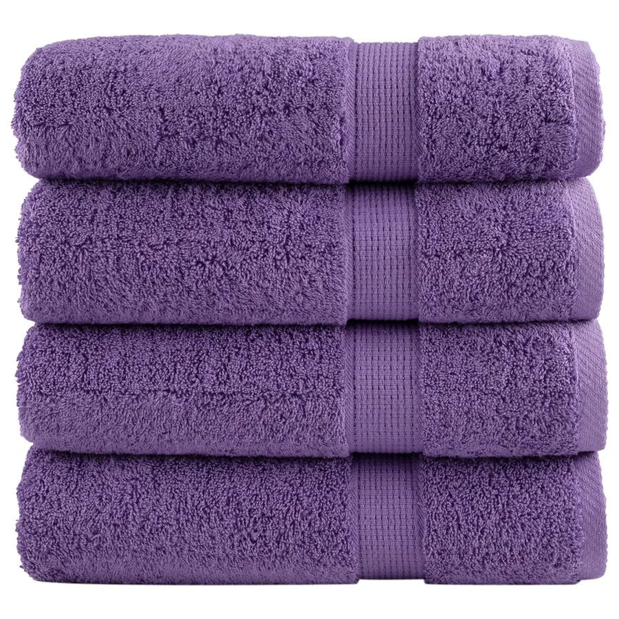 Serviettes de douche de qualité supérieure SOLUND 4 pcs violet