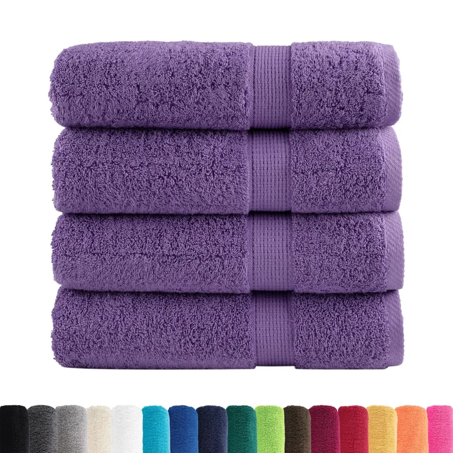Serviettes de douche de qualité supérieure SOLUND 4 pcs violet - 2