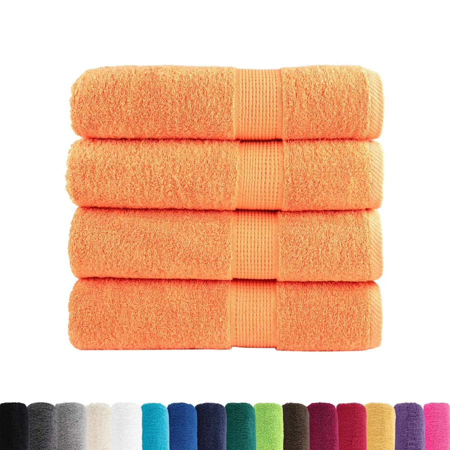 Serviettes de douche de qualité supérieure SOLUND 4 pcs orange - 2
