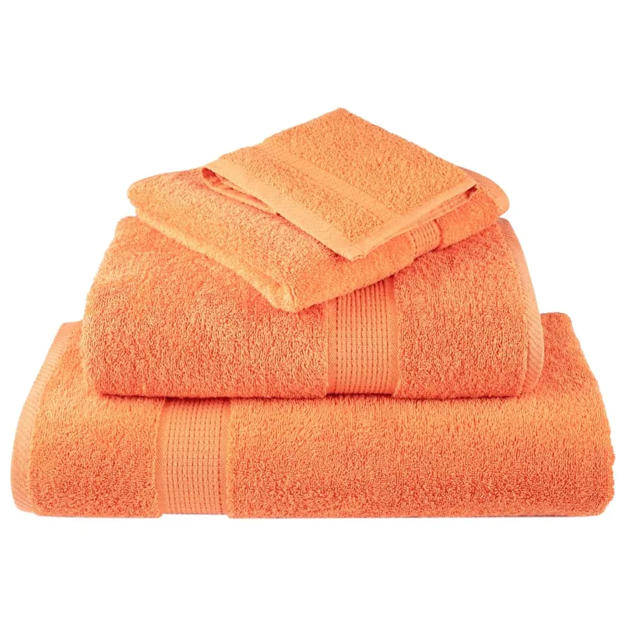 Serviettes de douche de qualité supérieure SOLUND 4 pcs orange - 4