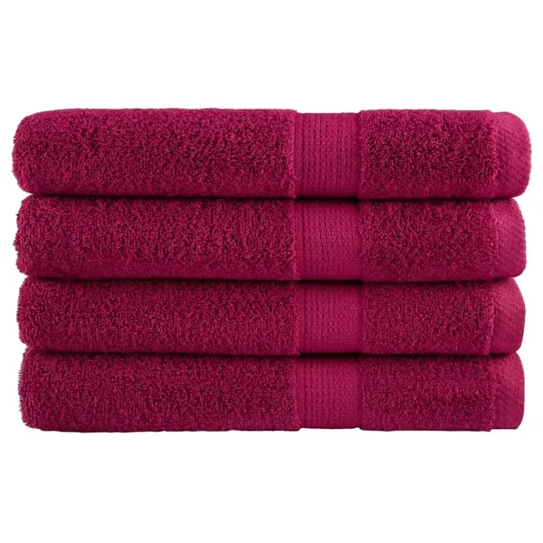 Serviettes de sauna de qualité supérieure SOLUND 4 pcs bordeaux