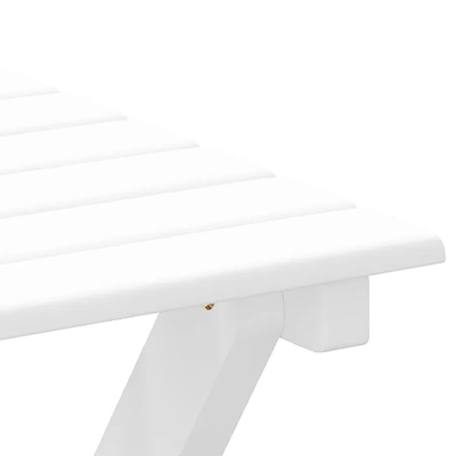 Chaises à bascule lot de 2 table pliable blanc massif peuplier - 7