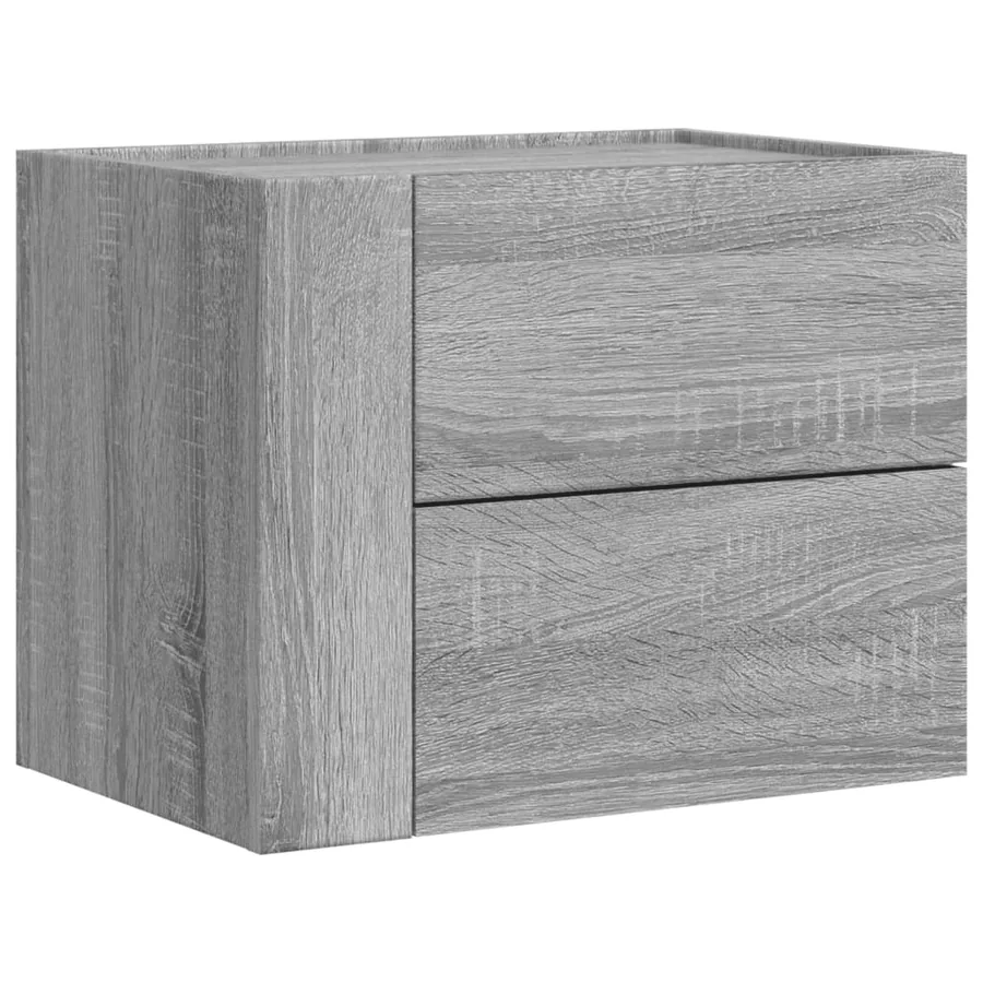 Table de chevet murale sonoma gris 45x30x35 cm - 7