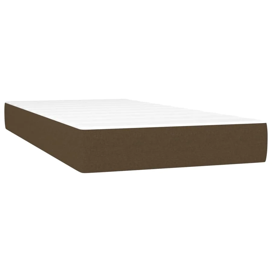 Sommier à lattes de lit avec matelas Marron foncé 100x200 cm - 5