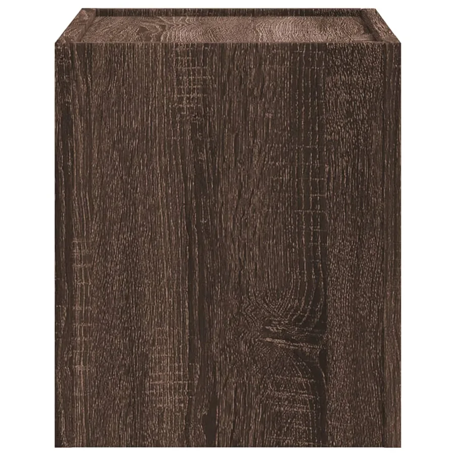Table de chevet murale chêne marron 45x30x35 cm - 5