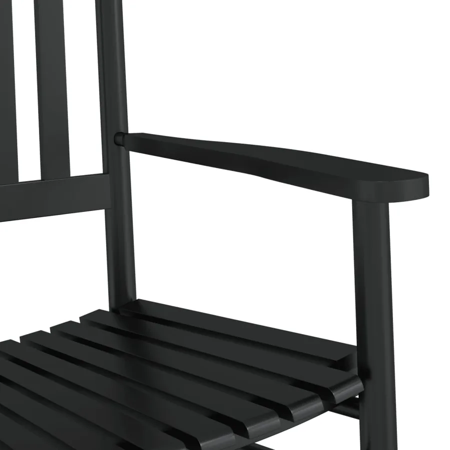 Chaises à bascule avec sièges incurvés lot de 2 noir peuplier - 7