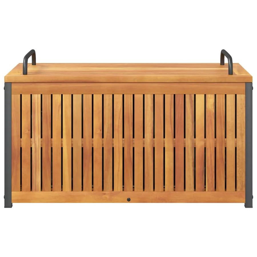 Boîte à coussins d'extérieur bois d'acacia solide et acier - 5