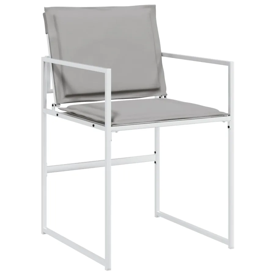 Ensemble à manger de jardin avec coussins 11pcs blanc textilène - 4