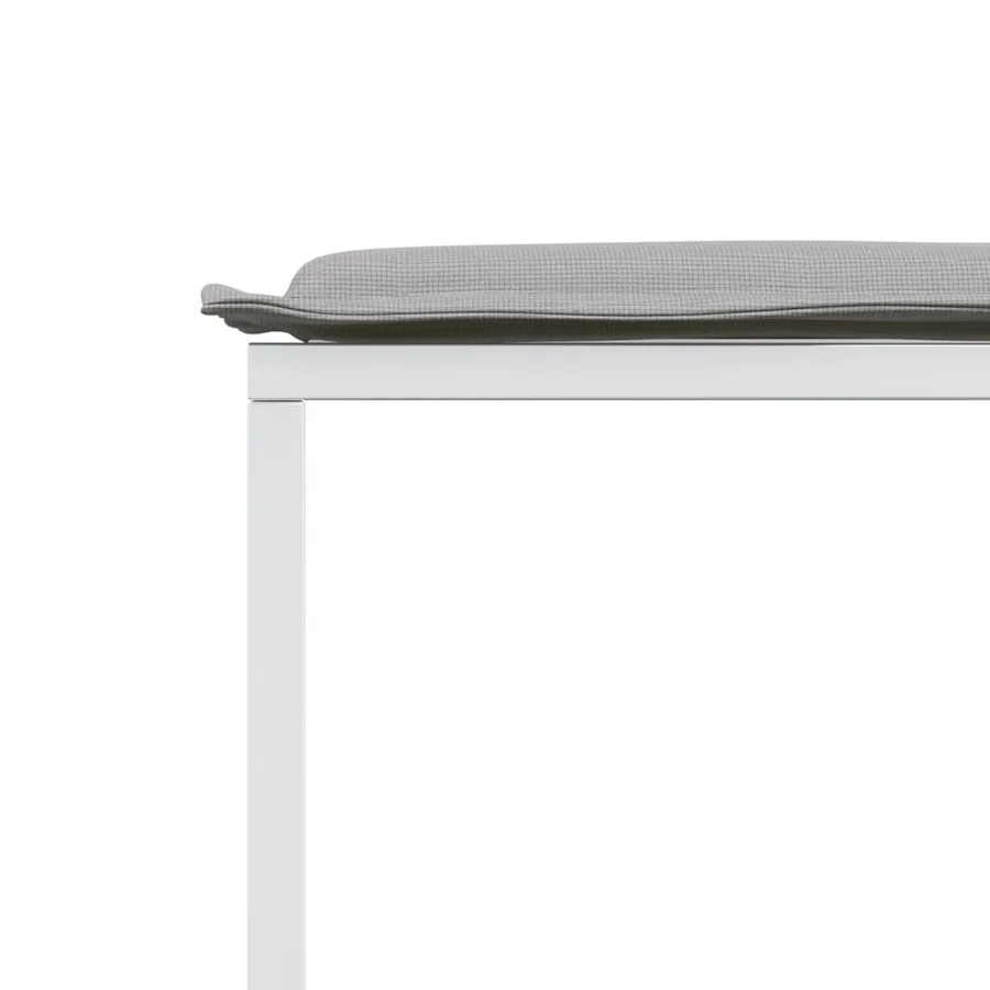 Ensemble à manger de jardin avec coussins 11pcs blanc textilène - 9