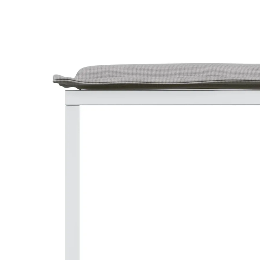 Ensemble à manger de jardin avec coussins 15pcs blanc textilène - 9