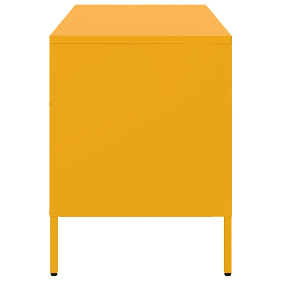 Meubles TV 2 pcs jaune moutarde 68x39x50,5 cm acier - 8