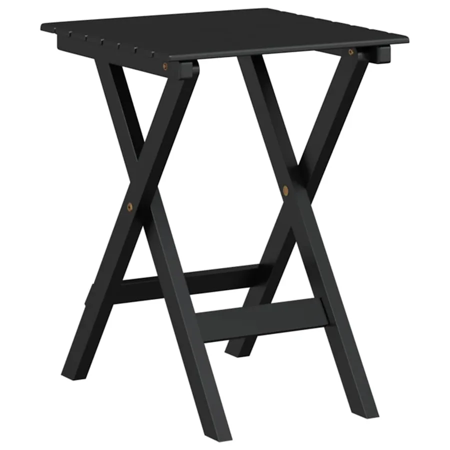 Chaises à bascule lot de 2 table pliable noir massif peuplier - 4