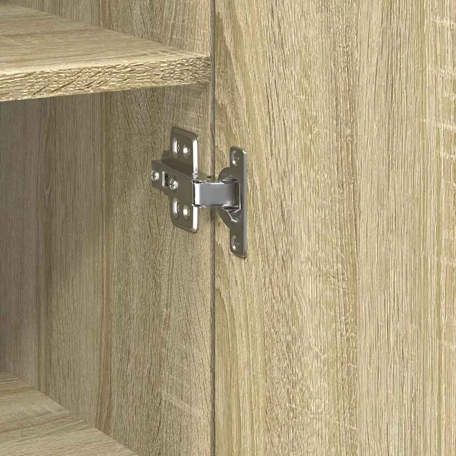 Buffet haut chêne sonoma 45x42,5x185 cm bois d'ingénierie - 6