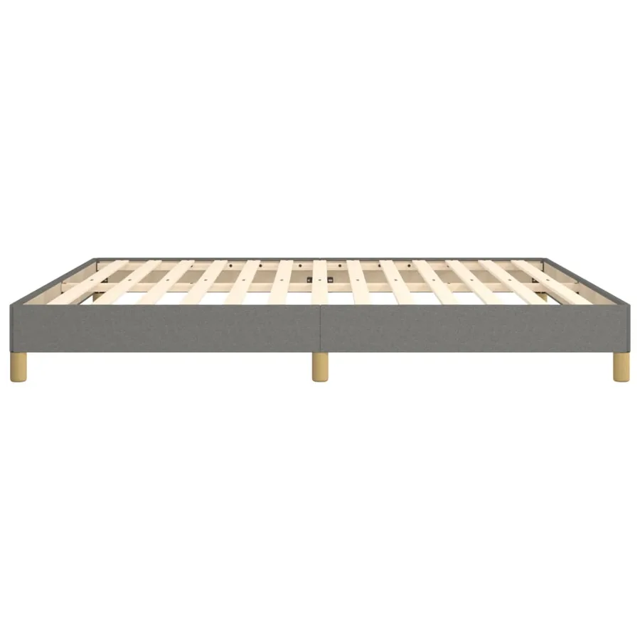 Cadre de lit sans matelas gris foncé 180x200 cm tissu - 6