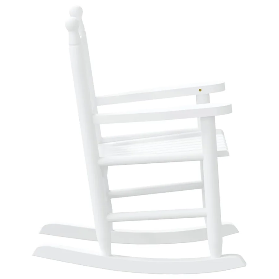 Chaises à bascule enfants lot de 2 blanc bois peuplier massif - 5