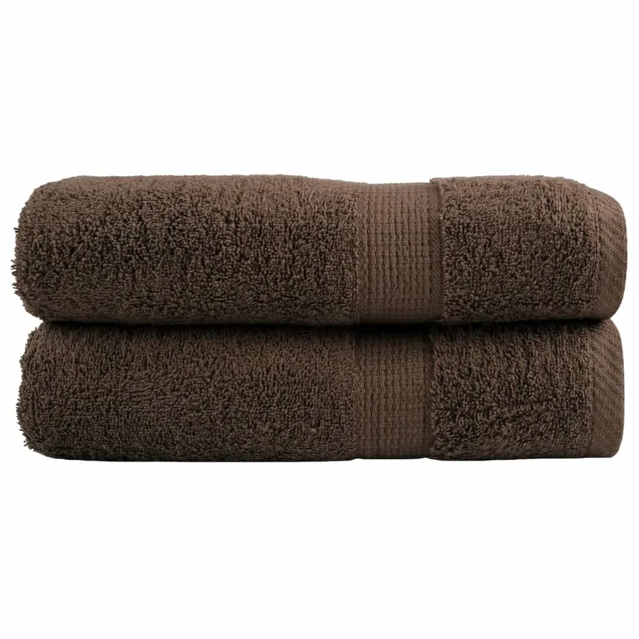Essuie-mains de qualité supérieure SOLUND 2 pcs marron 600 g/m²