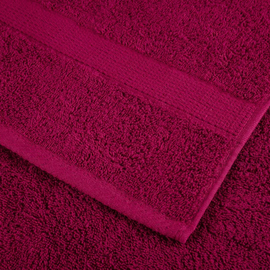 Serviettes de toilette premium SOLUND 4 pièces Bordeaux 30 x 30 cm 600 g/m² - 6