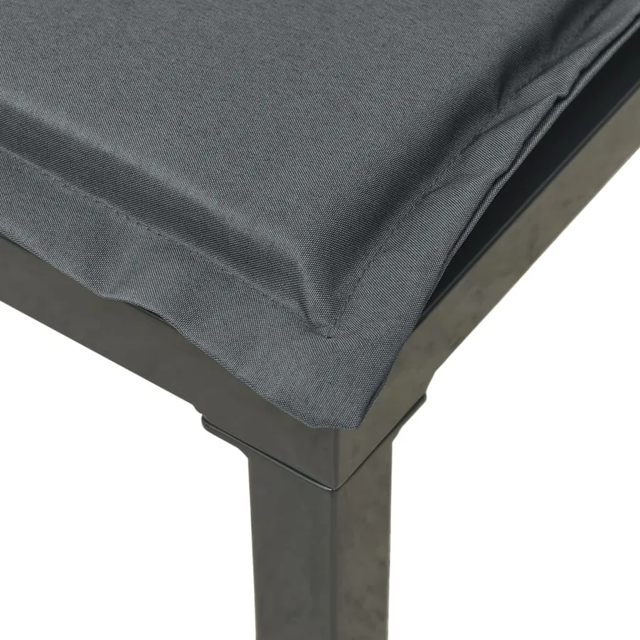 Salon de jardin 6 pcs noir et gris résine tressée - 7