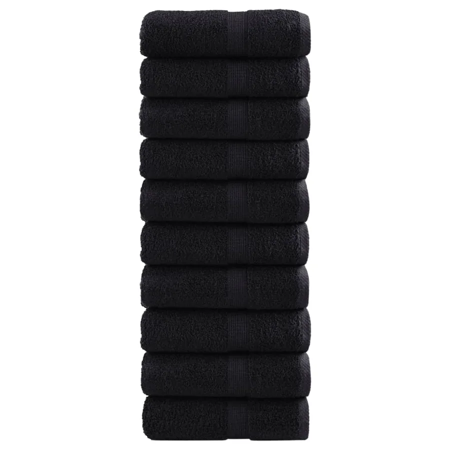 Serviettes d'invité de qualité supérieure SOLUND 10 pcs noir