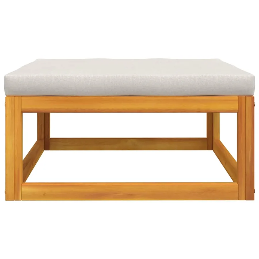Salon de jardin 3 pcs avec coussins bois massif d'acacia - 11